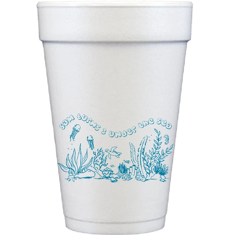 cute travel mugs with designs for summer-under the sea | styrofoam cups