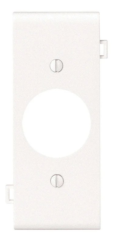 reusable dinner plates for family use-Leviton Center Section White 1 gang Nylon Receptacle Wall Plate 1 pk