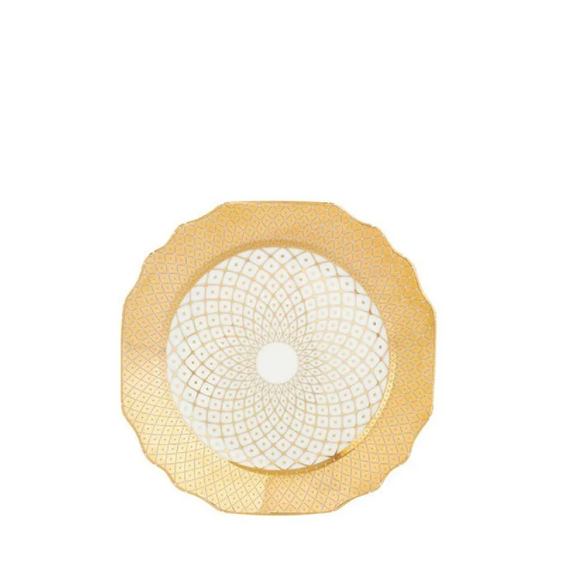 reusable dinnerware for family-style events-GOLD GEORGIAN BREAD/BUTTER PLATE 17CM