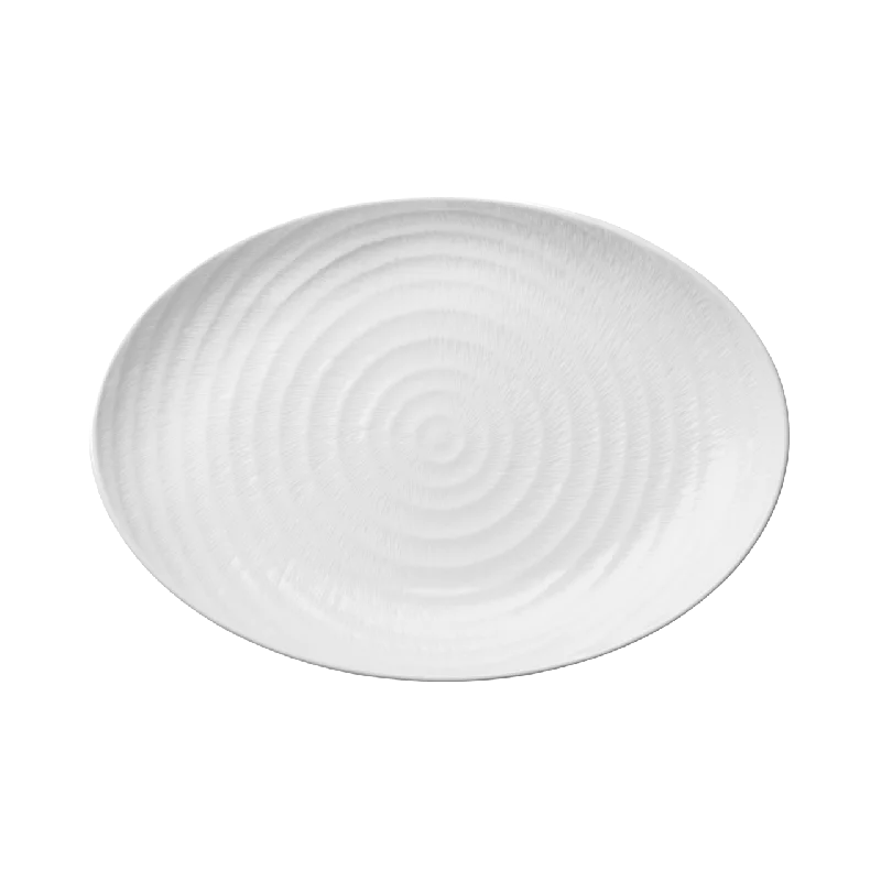 dinner plates with modern abstract designs-Song - Oval Plate (2/pack)