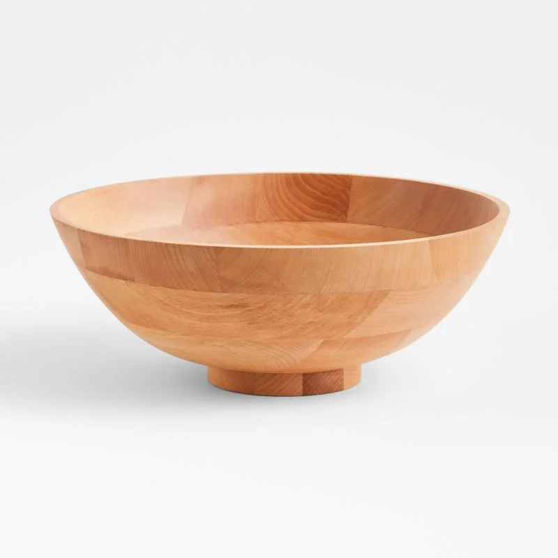 casual dinnerware for rustic gatherings-Anders 15" Natural Wood Serving Bowl