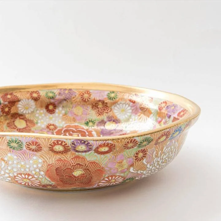 dinner plates with contemporary patterns-Hanazume Kutani Bowl