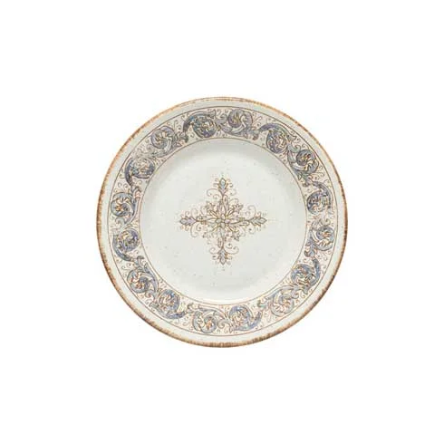 modern dinnerware for hosting dinner parties-Casafina Sardegna Salad Plate - White/Blue