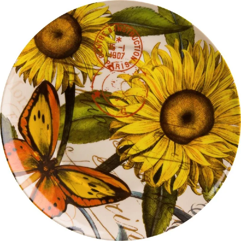 rustic dinnerware for farmhouse-style meals-Waechtersbach 'Sunflower' Accents Nature Plates (Set of 4)