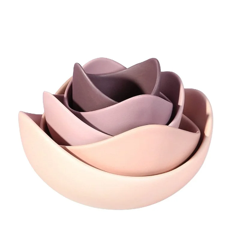 modern dinnerware with sleek lines and shapes-Salad Decorative Bowls Lotus Shaped Pasta Bowls Dishwasher & Microwave Safe, Unique Angled Ceramic Bowls Ideal for Restaurant