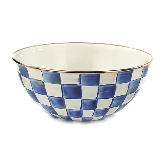 casual dinner plates with classic design-Royal Check Everyday Bowl, Large