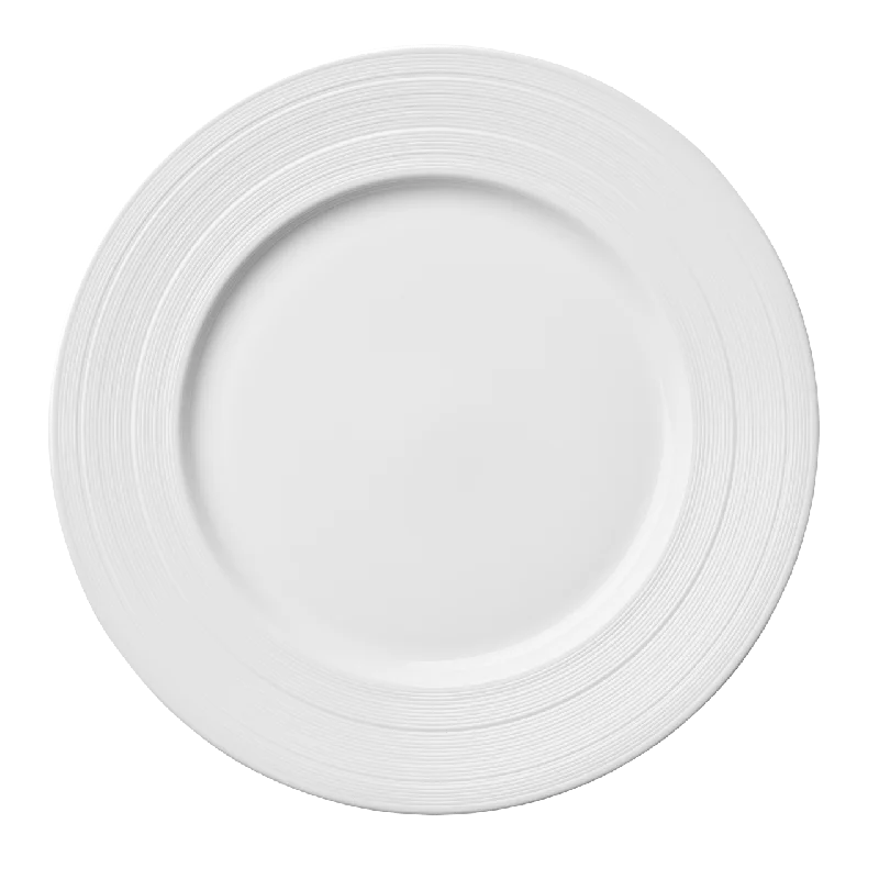 durable dinnerware for family-style meals-Manhattan - Round Rim Plate (2/pack)