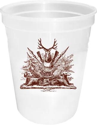 personalized mugs for tea drinkers-Hunting Crest Biodegradable Cups