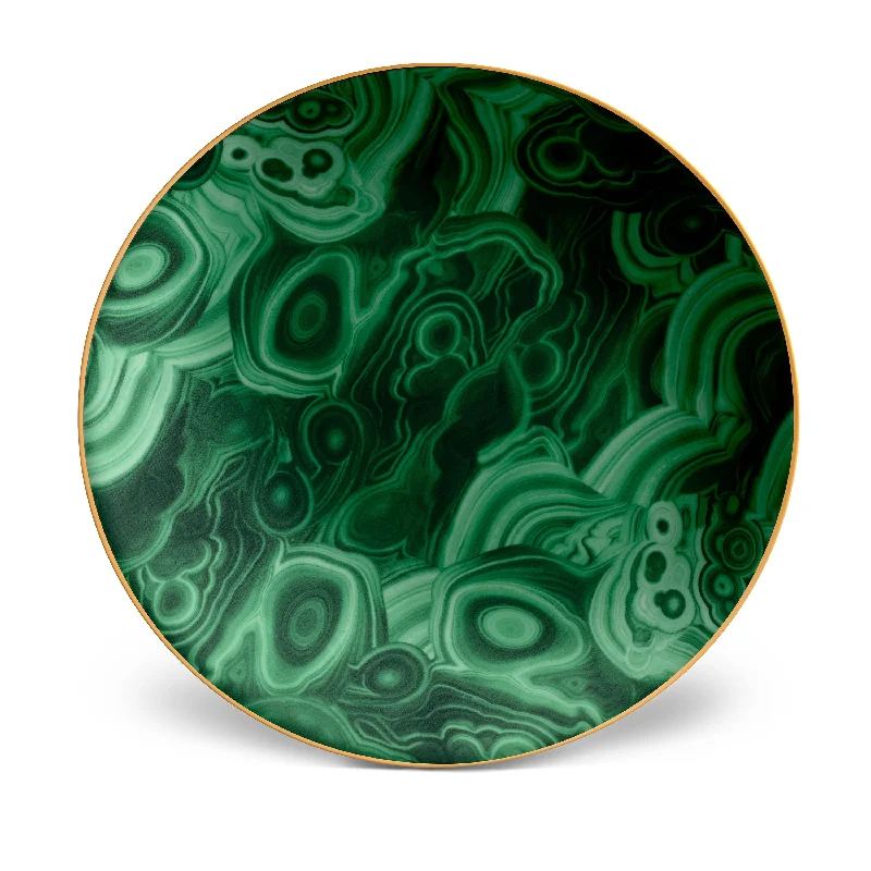 modern dinner plates for dinner parties-Malachite Charger / Cake Plate