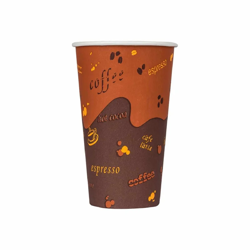 stylish coffee cups with trendy designs-Cafe Coffee Cups | 16oz Stock Printed Paper Hot Cups (90mm) - 1,000 ct