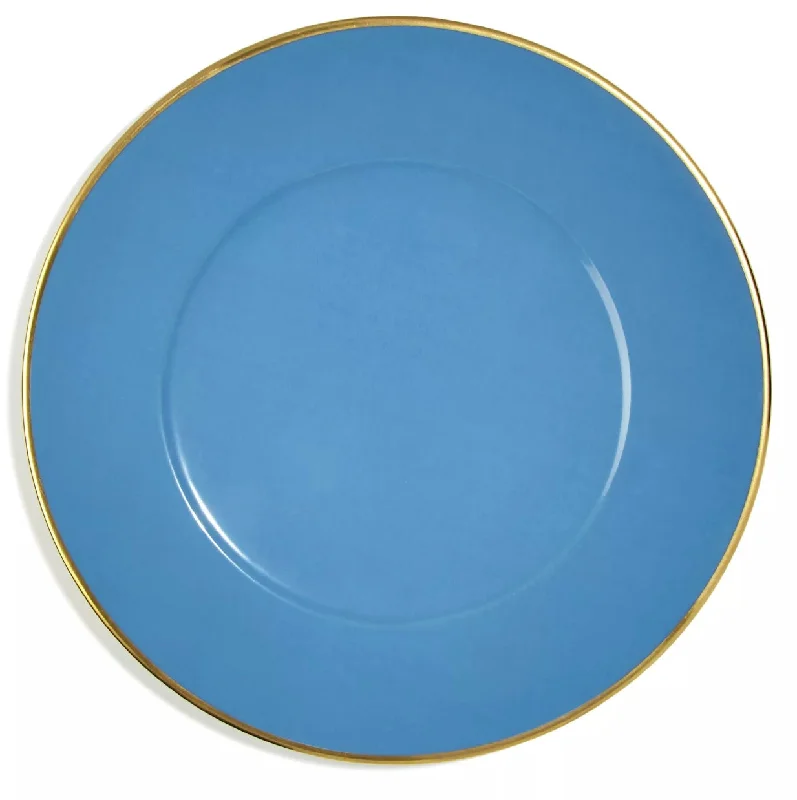 unbreakable plates for camping and travel-Blue Charger by Anna Weatherley