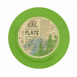 stylish dinner plates for contemporary homes-EcoSouLife Bamboo - Dinner Plate 25CM, Green