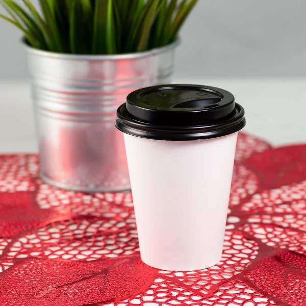 best ceramic mugs for tea time-[1,000 ct] 8 oz Paper Coffee Cup Lids | 80 mm | PP | Black