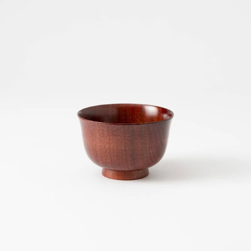 elegant dinnerware for upscale events-Sakura Yamanaka Lacquerware Slim Miso Soup Bowl