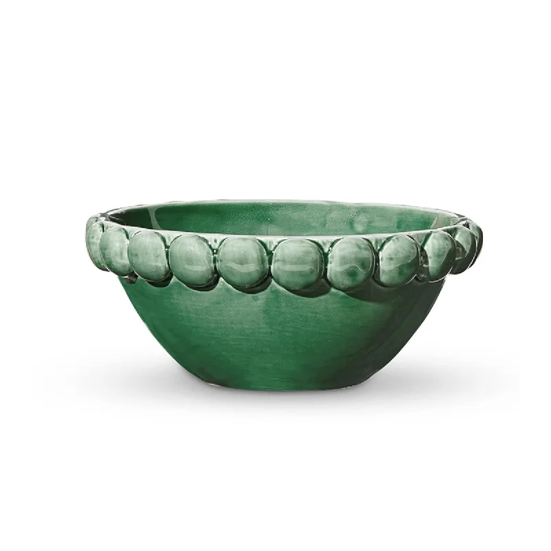 chic dinnerware for hosting intimate dinners-Madras Link Eden Bowl Green Large 32x13CM