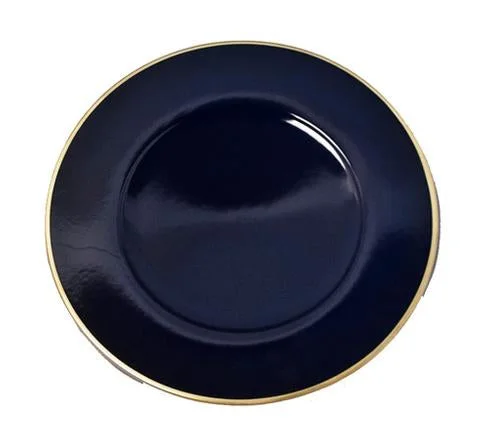 dinnerware set for hosting intimate family dinners-Cobalt Charger by Anna Weatherley