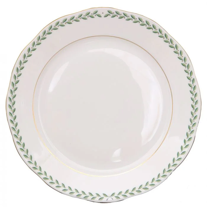 stylish dinnerware set for modern kitchens-Herend Green Laurel Dinner Plate