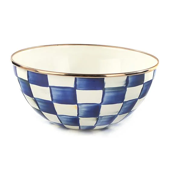 reusable dinner plates for hosting-Royal Check Everyday Bowl, Small