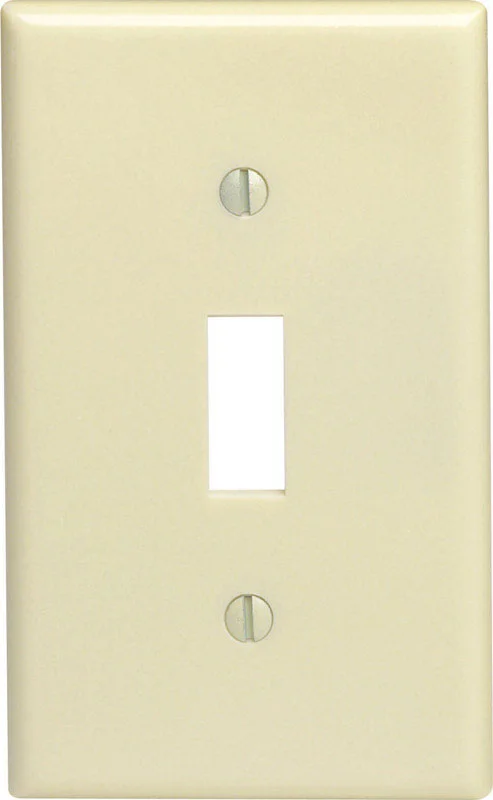 unbreakable dinner plates for family dinners-Leviton Ivory 1 gang Thermoset Plastic Toggle Wall Plate 1 pk