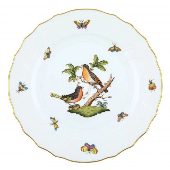 premium dinnerware for family-style dinners-Herend Rothschild Bird Dinner Plate - #8