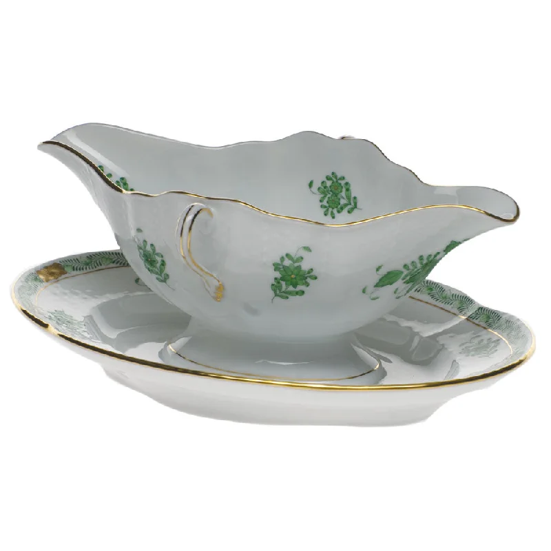 dinnerware set with artistic patterns and designs-Chinese Bouquet Gravy Boat