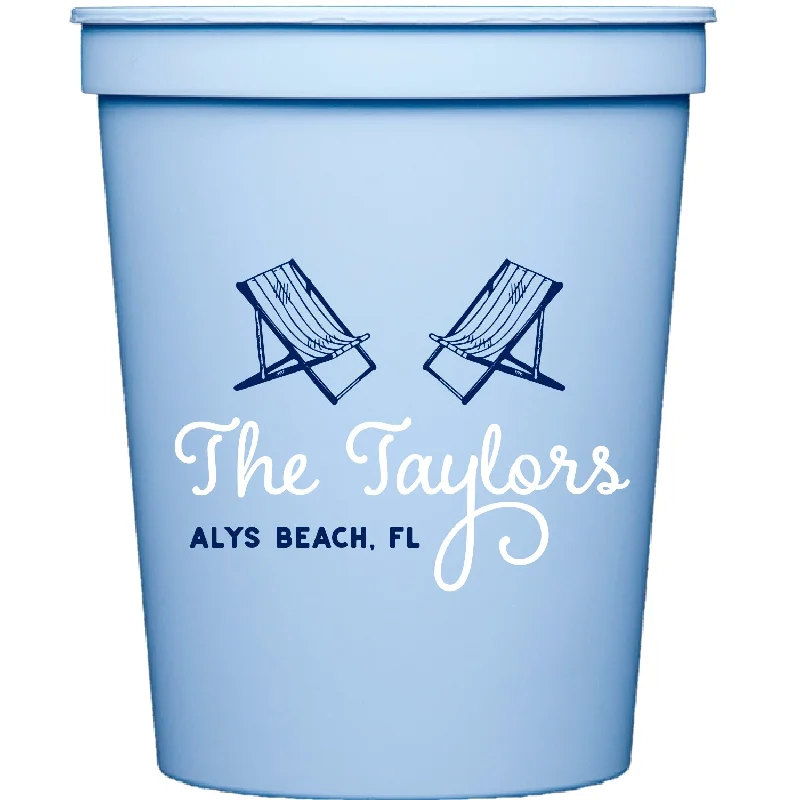 unique travel mugs with custom logos-beach chairs | stadium cups