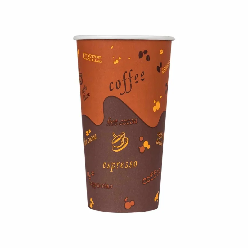 custom travel mugs for outdoor activities-Cafe Coffee Cups | 20oz Stock Print Paper Hot Cups (90mm) - 600 ct