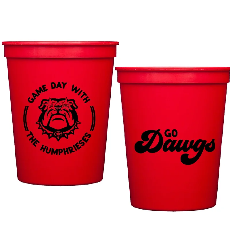 stylish ceramic mugs for sipping coffee-uga game day | stadium cups