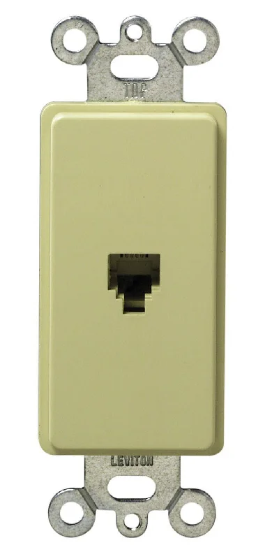 disposable dinnerware for upscale gatherings-Leviton 020-40649-00i Ivory Decora 6p4c Insert Phone Jack