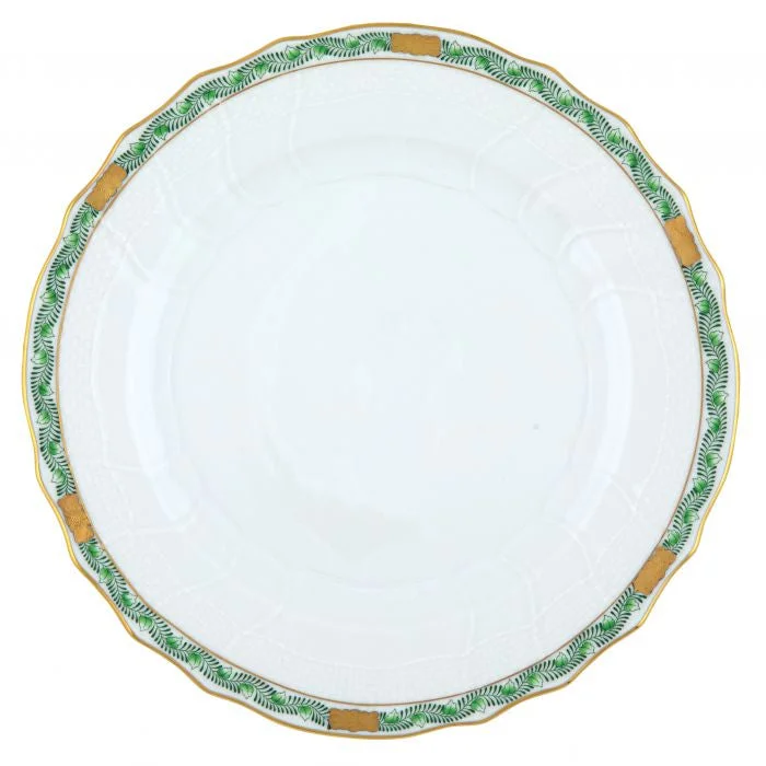 luxury glass dinnerware for high-end events-Herend Chinese Bouquet Garland Dinner Plate - Green