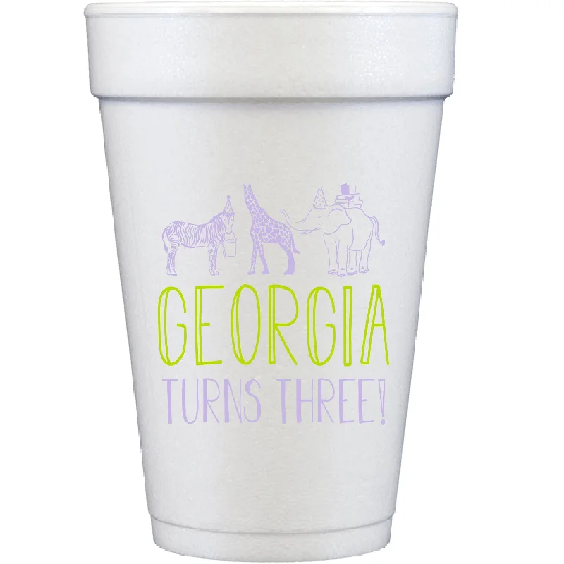 personalized mugs with funny photos-party animals sketch | styrofoam cups