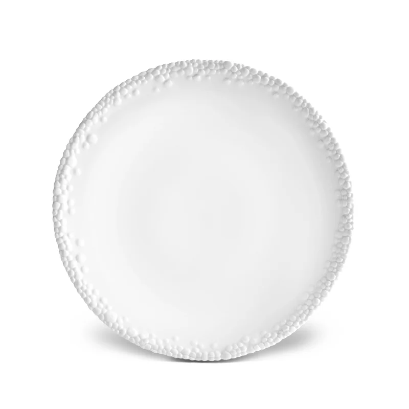 rustic dinnerware set for traditional dining-Haas Mojave Dinner Plate - White