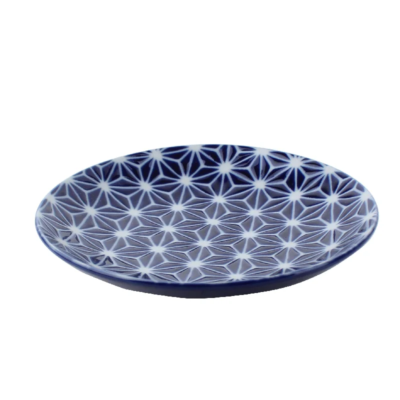 disposable dinnerware for upscale gatherings-Hemp Leaves Porcelain Plate d.16.2cm