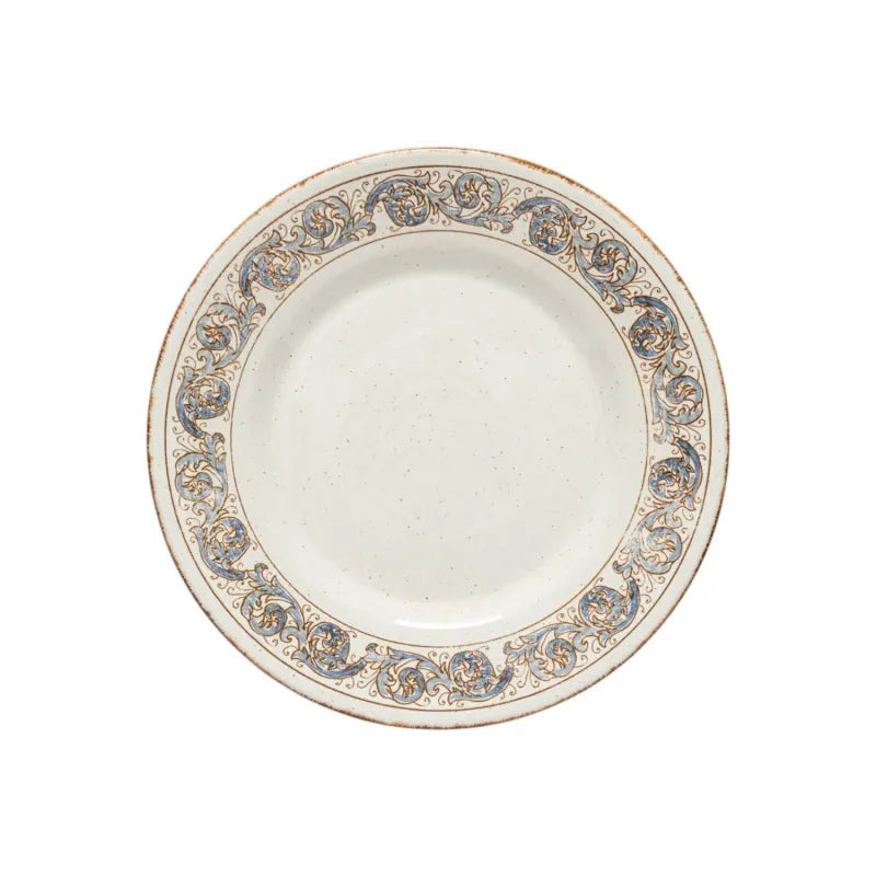 premium dinner plates for family gatherings-Casafina Sardegna Dinner Plate - White/Blue