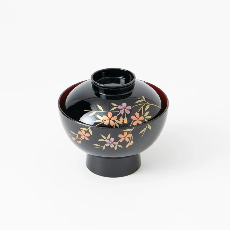 dinnerware set for upscale holiday meals-Sakura Soup Bowl with lid