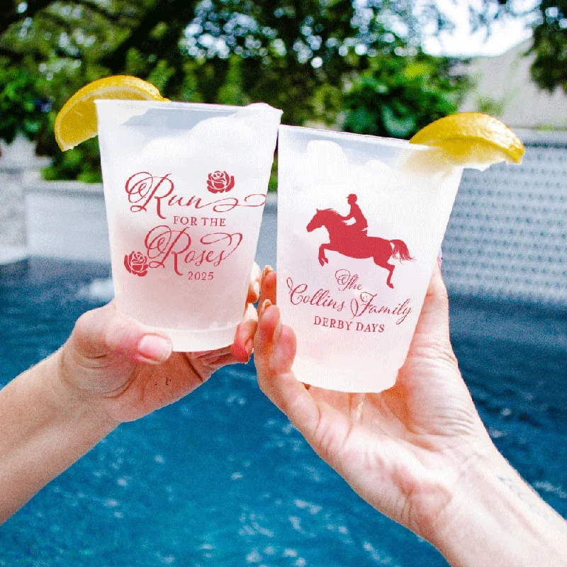 personalized coffee cups for special occasions-Custom Run For The Roses Derby Shatterproof Cups