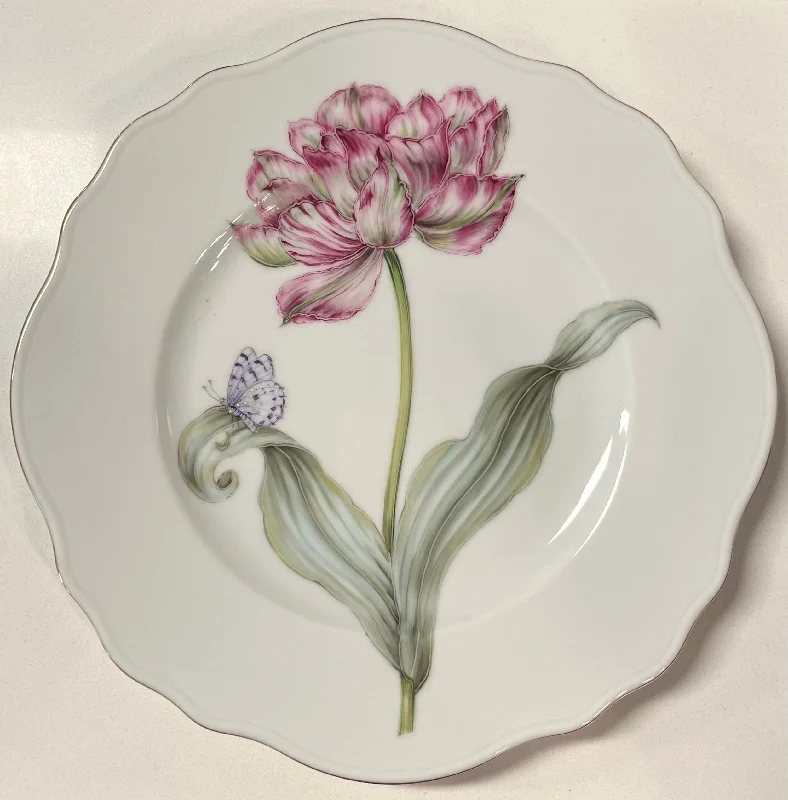 eco-friendly dinnerware for family dinners-Botanical Treasures Salad Plate by Anna Weatherley - #1