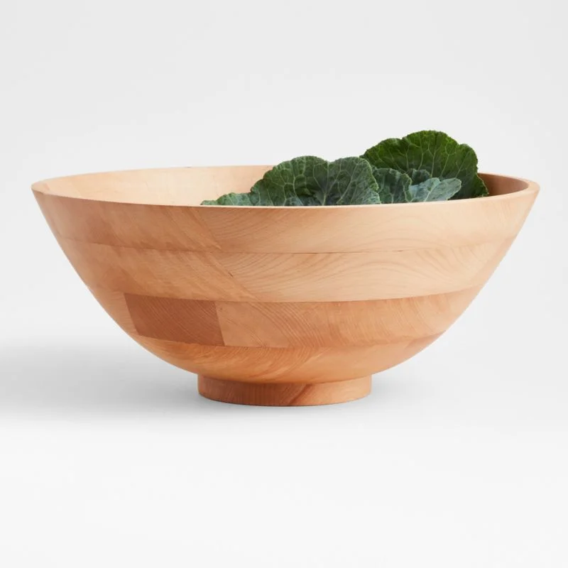 eco-friendly dinnerware for hosting picnics-Anders Extra-Large 18" Natural Wood Serving Bowl