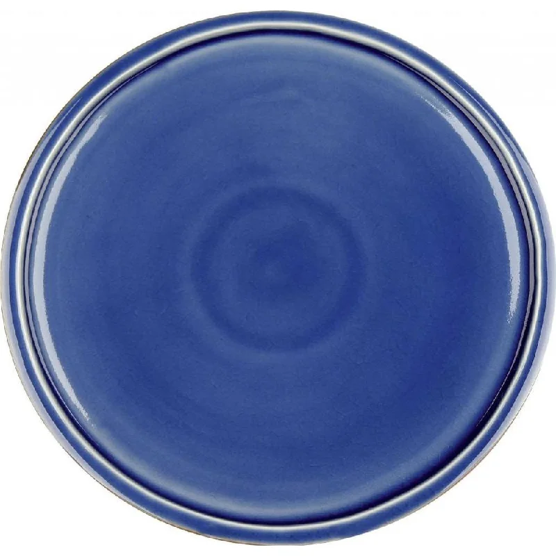 casual dinner plates for casual dining-Waechtersbach Pure Nature Blue Ceramic Dinner Plates/Lids (Set of 4)