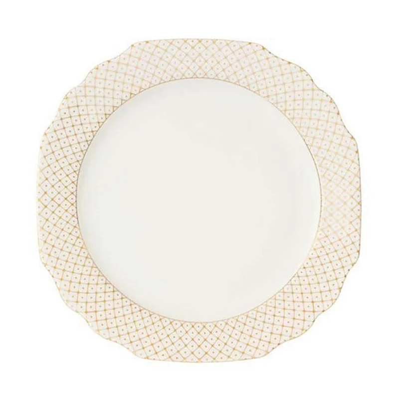 unbreakable dinner plates for kids’ dinners-GOLD GEORGIAN SERVICE PLATE 30CM