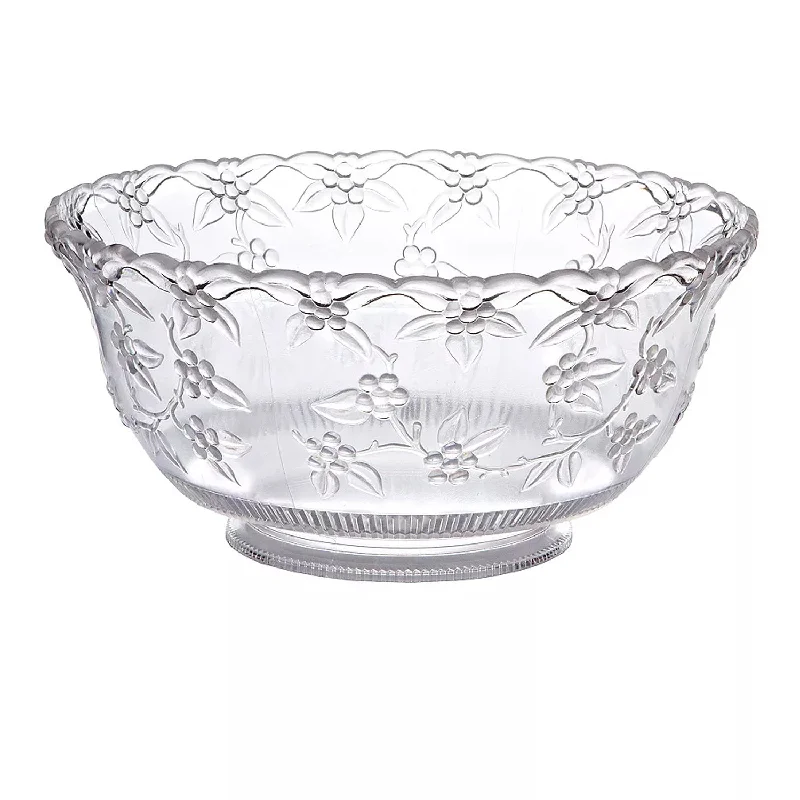 eco-friendly disposable dinnerware for events-8 Quart Clear Premium Xtra Heavy Weight Punch Bowl 12in.X 6in. deep