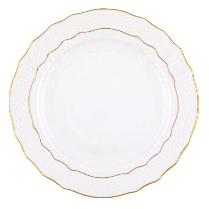 dinner plates with minimalistic designs-Herend Golden Edge Service Plate