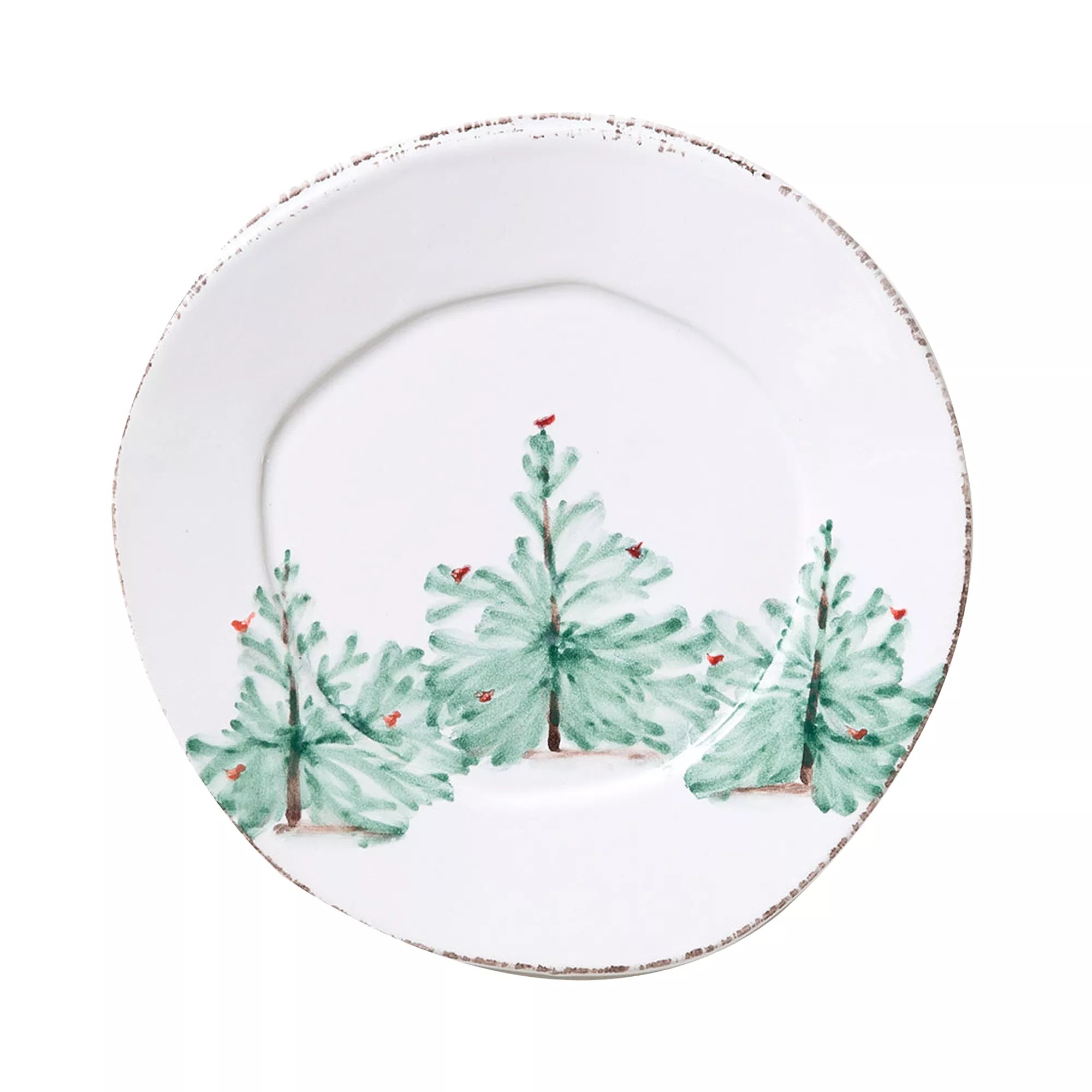 outdoor dinnerware for hiking and picnics-Vietri Lastra Holiday European Dinner Plate