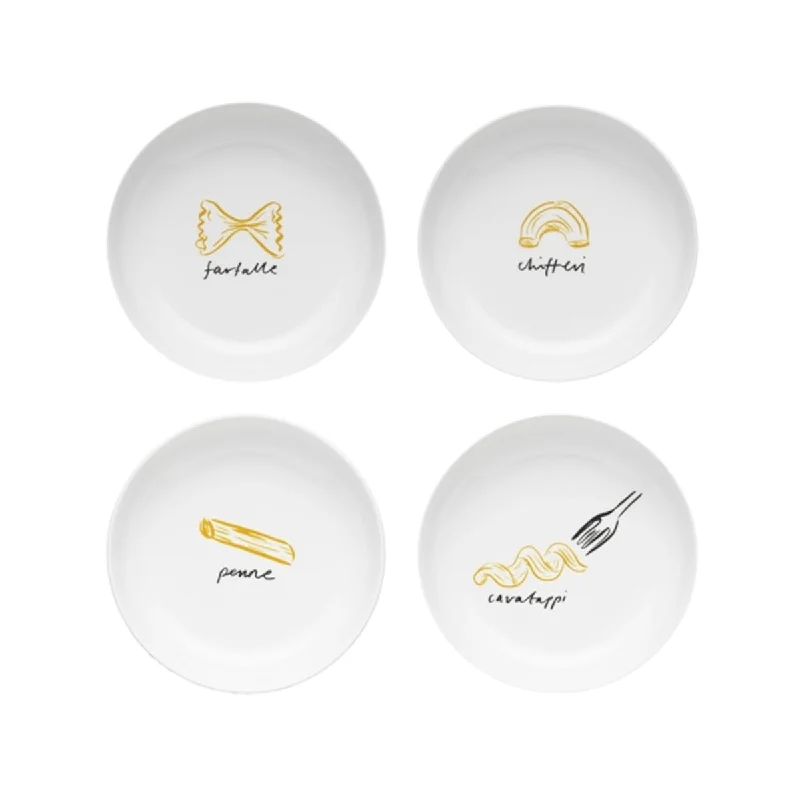 modern dinner plates for dinner parties-Porto Cucina Pasta Bowls 21.5cm (Set of 4)