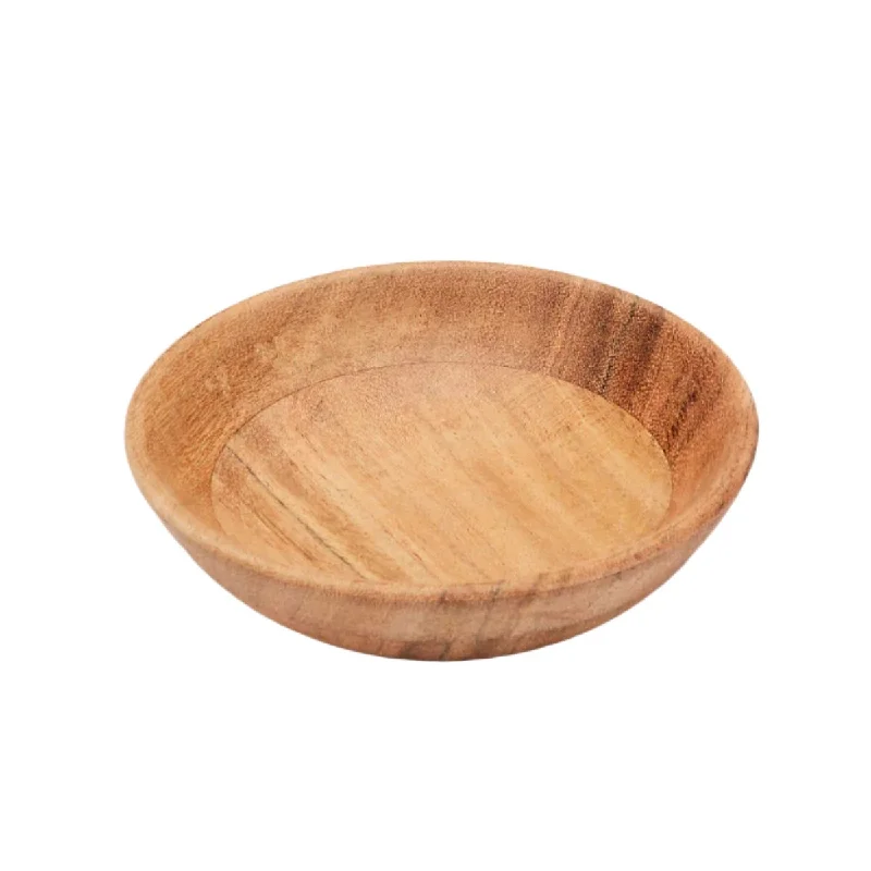 dinnerware set for hosting special celebrations-Epicurean Cuisine Eat Acacia Wood Bowl 12cm