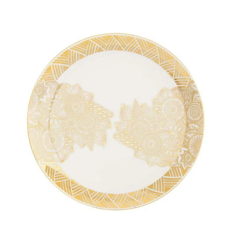 luxury dinnerware for fine dining experiences-GRAPHIC FLORAL DINNER PLATE 27CM