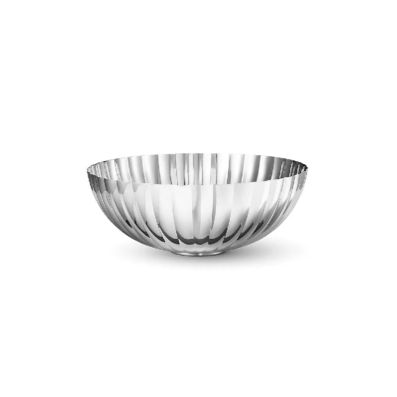 dinnerware for outdoor dining and adventures-Georg Jensen Bernadotte Stainless Steel Bowl 26cm