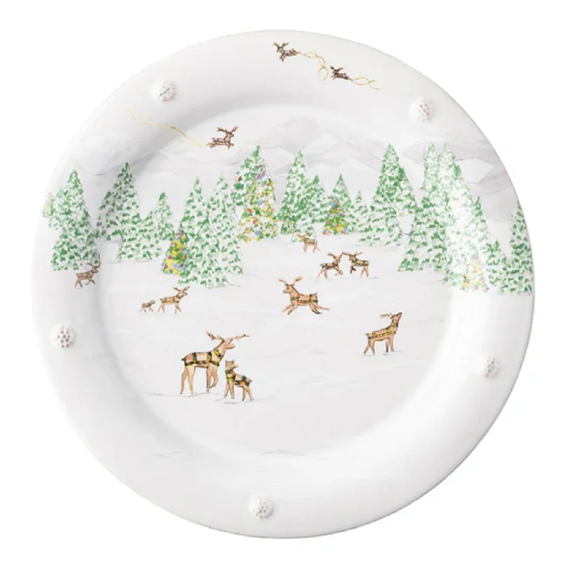 dinnerware set for hosting intimate family dinners-Juliska Berry & Thread North Pole Dinner Plate