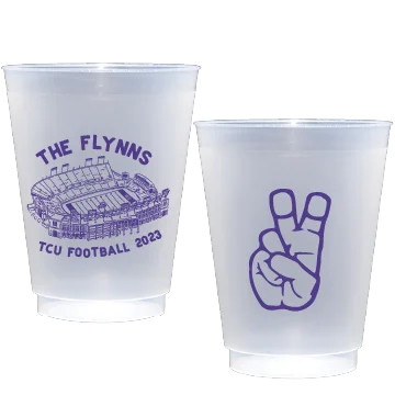 personalized travel mugs for daily coffee-tcu stadium sketch | shatterproof cups