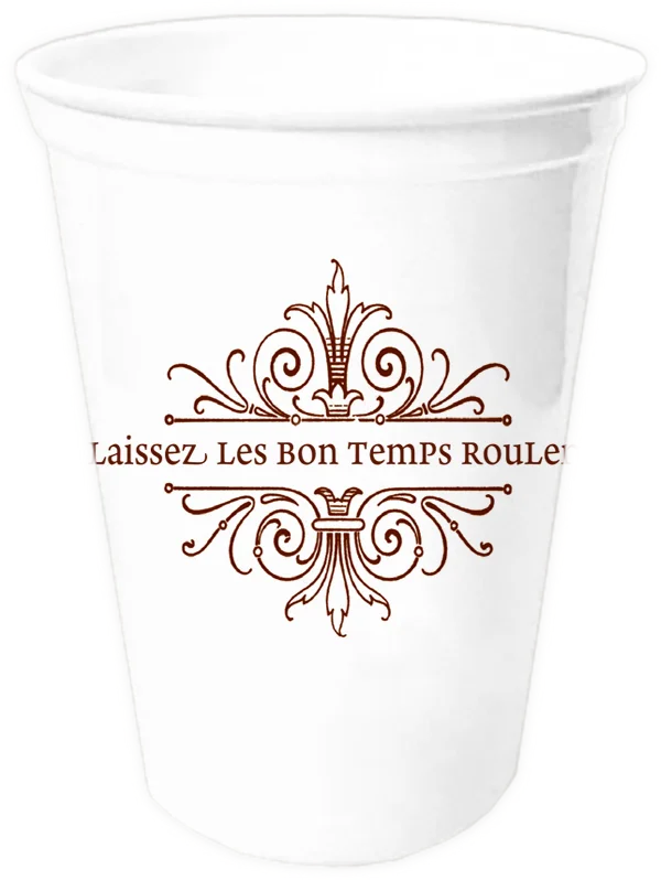 high-quality coffee mugs for outdoor activities-Laissez Les Bon Temps Rouler 12oz Thermoform Cup